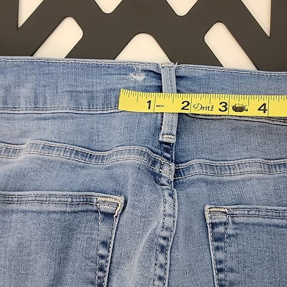 Frame Le High Skinny Raw Edge Blue Denim Jeans in Europa 26 - Picture 11 of 15